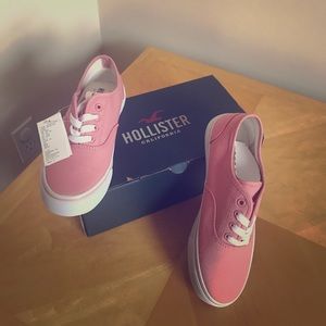 Pink Hollister sneakers